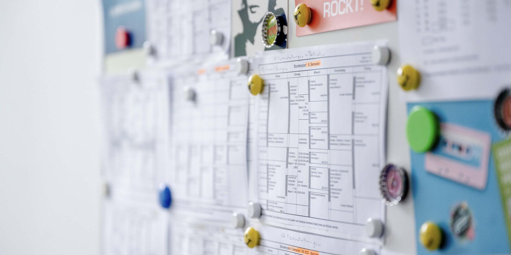 Foto des schwarzen Bretts