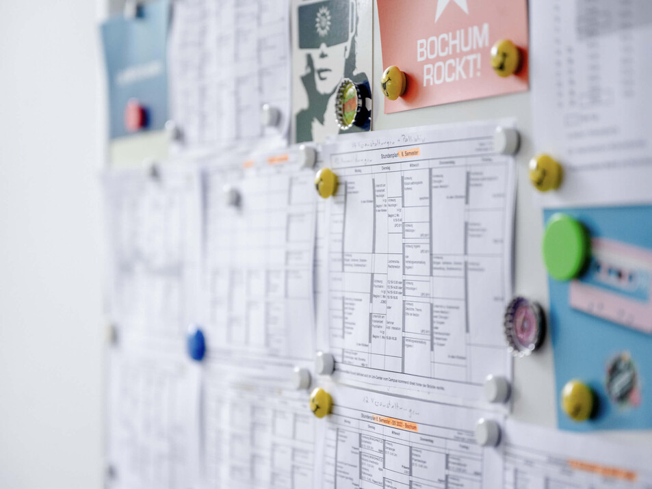 Foto des schwarzen Bretts